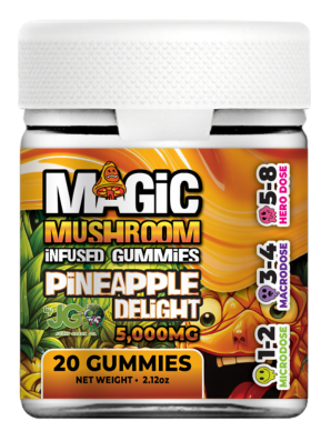 JGO Magic Mushroom Infused Gummies 5000mg 20 Count