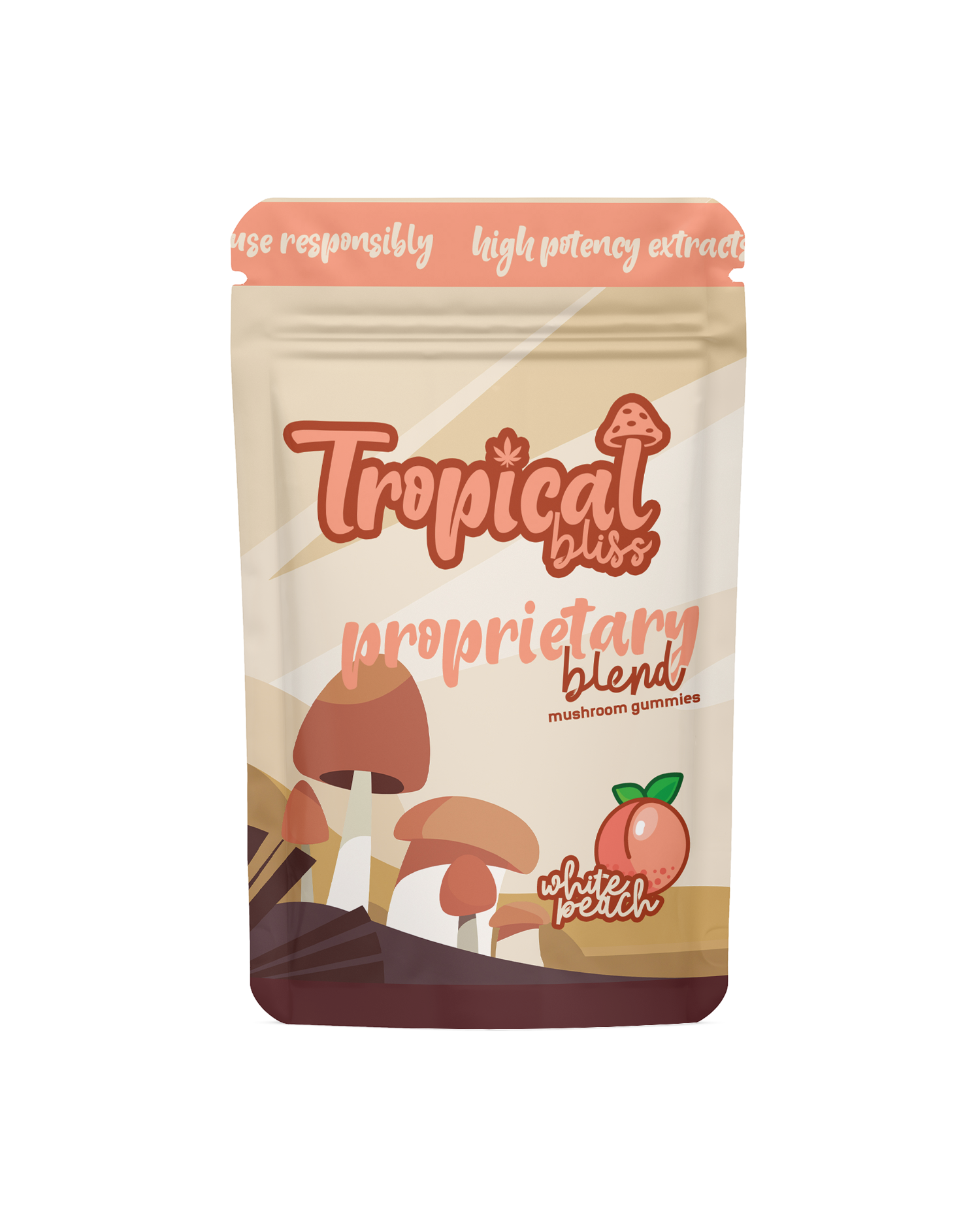 Tropical Bliss Nootropic Mushroom Gummies 10 Pack Vegan