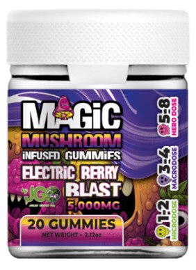 JGO 5000mg Magic Mushroom Infused Gummies | 20 Count