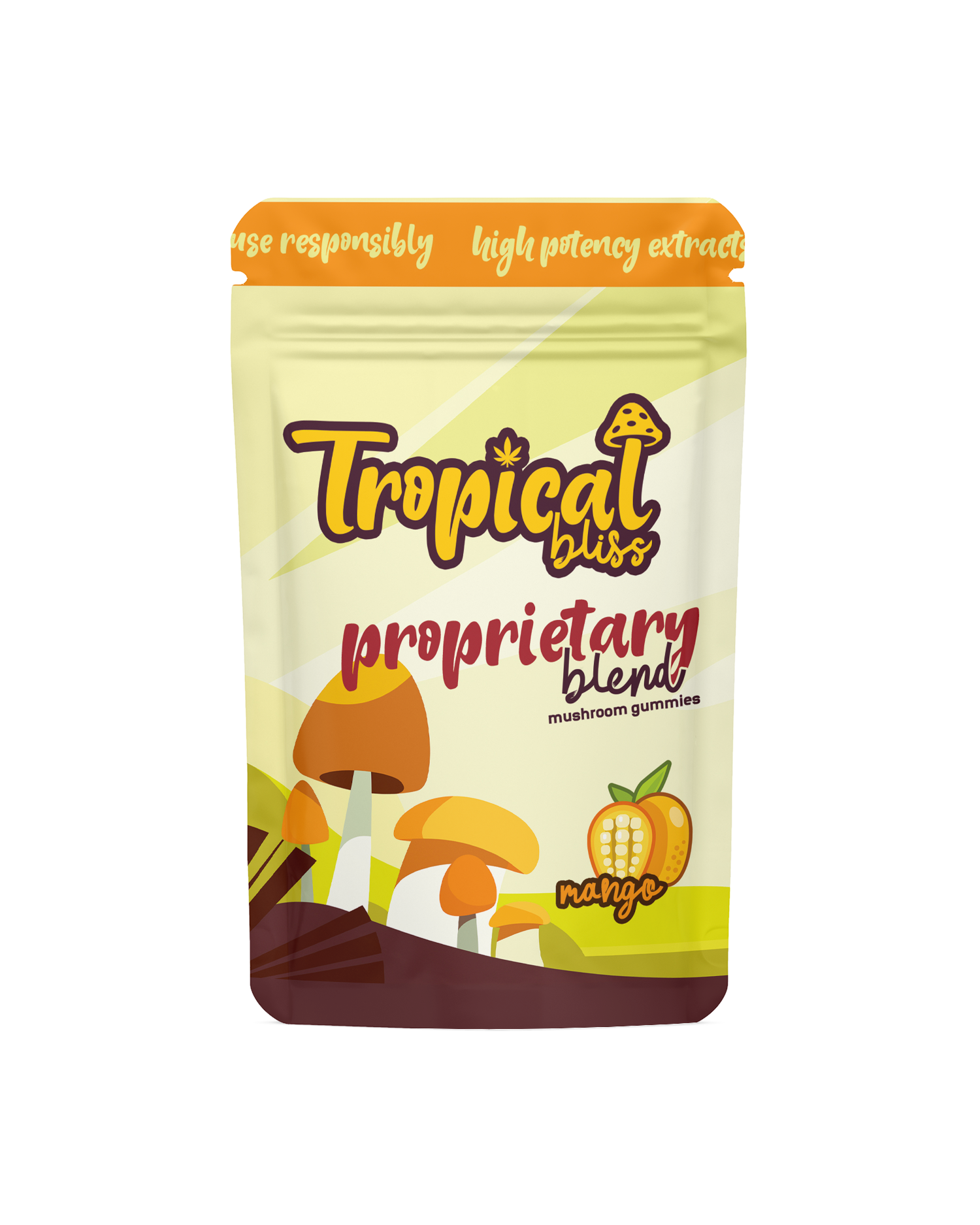 Tropical Bliss Nootropic Mushroom Gummies 10 Pack Vegan