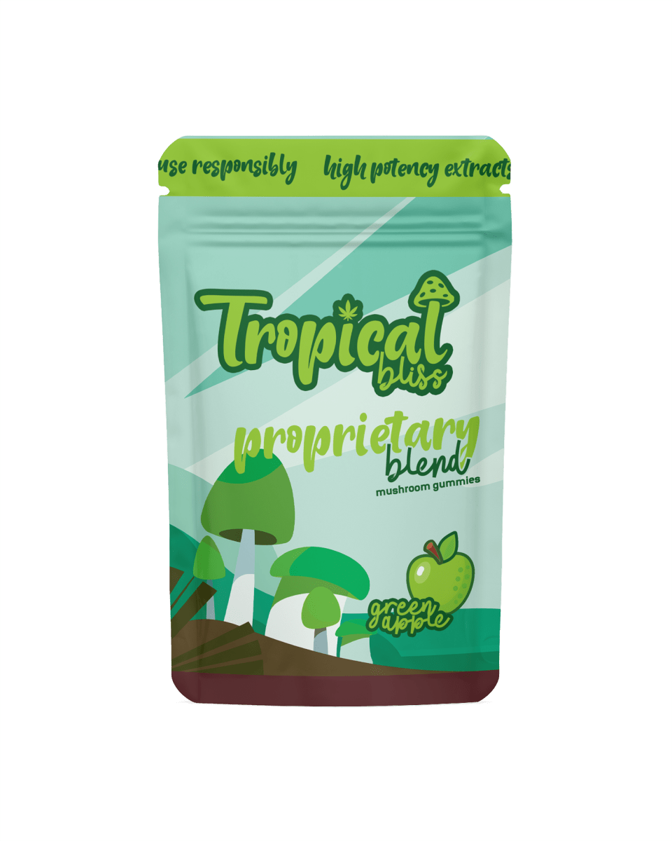 Tropical Bliss  Proprietary Blend Mushroom Gummies Green Apple